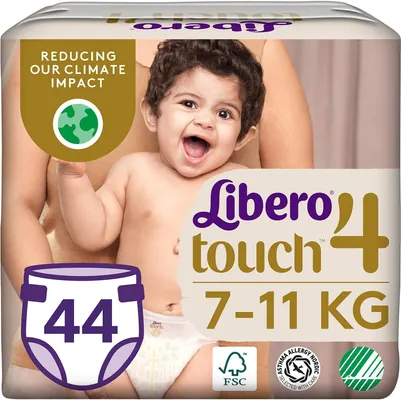 Підгузки Libero Touch розмір 4, 7-11 кг, 44 шт