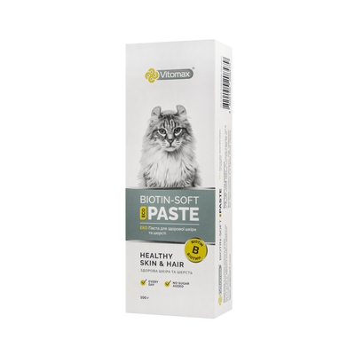 ЭКО Паста Vitomax для здоровой кожи и шерсти кошек, 100 г