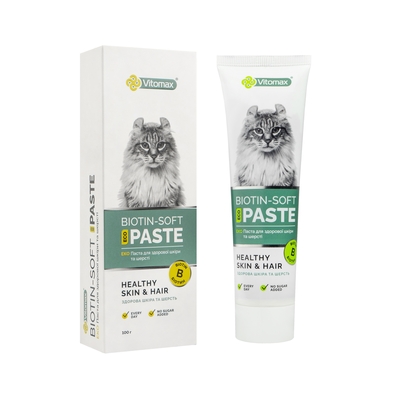 ЭКО Паста Vitomax для здоровой кожи и шерсти кошек, 100 г