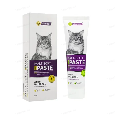 ЕКО Паста Vitomax для виведення шерсті у котів та кішок, 100 г