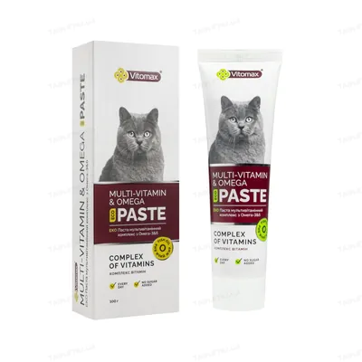 ЕКО Паста Vitomax Мультивітамінний комплекс з Омега-3&6 для котів, 100 г