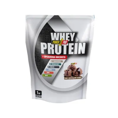 Протеїн сироватковий змішаний Power Pro Whey Protein + урсолова кислота, шоколадний пломбір, 1 кг