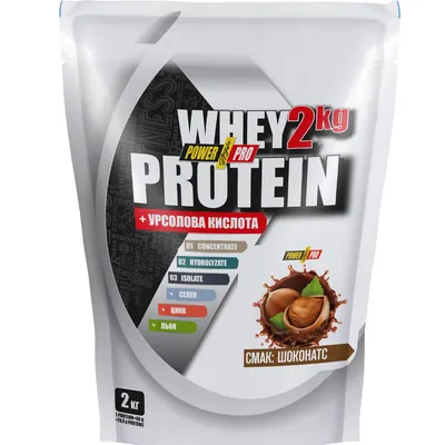 Протеїн сироватковий змішаний Power Pro Whey Protein + урсолова кислота шоконатс, 2 кг