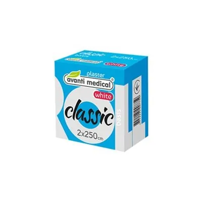 Пластир медичний Avanti medical Classic White Roll на тканинній основі 2 см х 250 см, білий, котушка, 1 штука