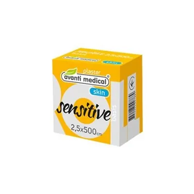 Пластир медичний Avanti medical Sensitive Skin Roll на нетканій основі 2,5 см х 500 см, тілесний, котушка, 1 штука