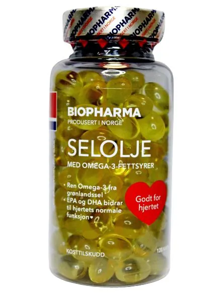 Тюленячий жир Biopharma Selolje капсули №120