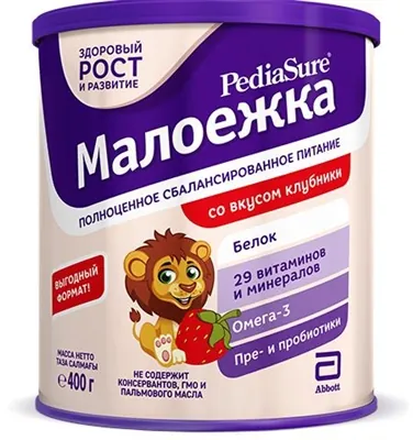 Суміш суха PediaSure Малоїжка зі смаком полуниці, 400 г