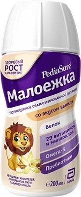 Детское питание PediaSure Малоежка сбалансированное, со вкусом ванили, 200 мл
