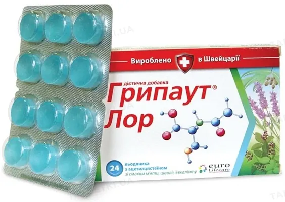 Грипаут Лор льодяники №24 (12x2)