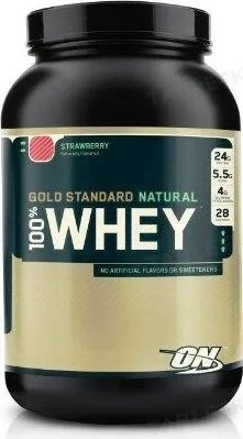 Протеїн сироватковий змішаний Optimum Nutrition Gold Standard Natural 100% Whey, полуниця, 907 г