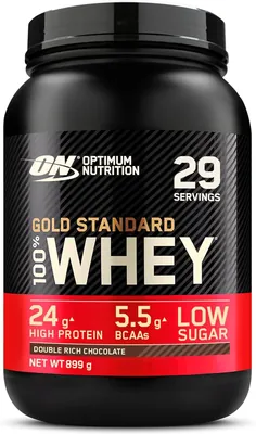 Протеїн сироватковий змішаний Optimum Nutrition Gold Standard 100% Whey, подвійний шоколад, 900 г