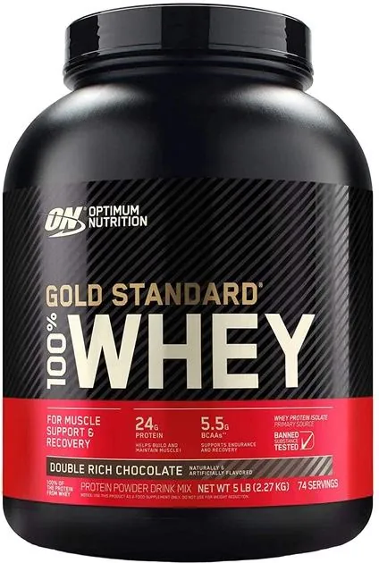 Протеїн сироватковий змішаний Optimum Nutrition Gold Standard 100% Whey, подвійний шоколад, 2,27 кг