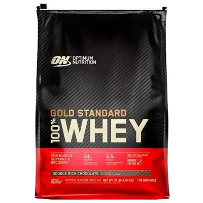 Протеїн сироватковий змішаний Optimum Nutrition Gold Standard 100% Whey, подвійний шоколад, 4,54 кг