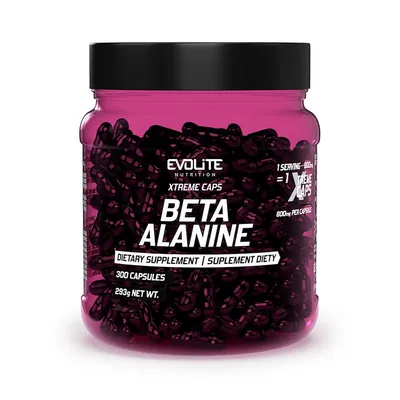 Бета-аланін Evolite Nutrition Beta Alanine 800 мг Xtreme, 300 капсул