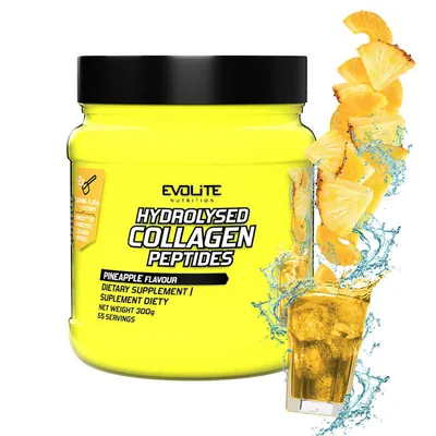 Гідролізовані пептиди колагену Evolite Nutrition Hydrolysed Collagen Peptides ананас, 300 г