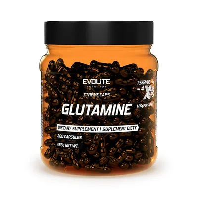 Глютамін Evolite Nutrition Glutamine 1250 мг Extreme, 300 капсул