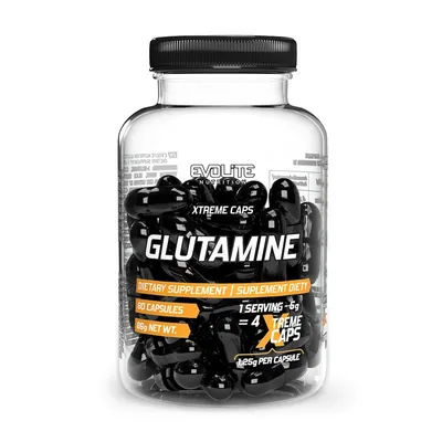 Глютамін Evolite Nutrition Glutamine 1250 мг Extreme, 60 капсул