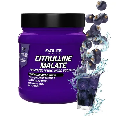 Цитрулін малат Evolite Nutrition Citrulline Malate чорна смородина, 300 г