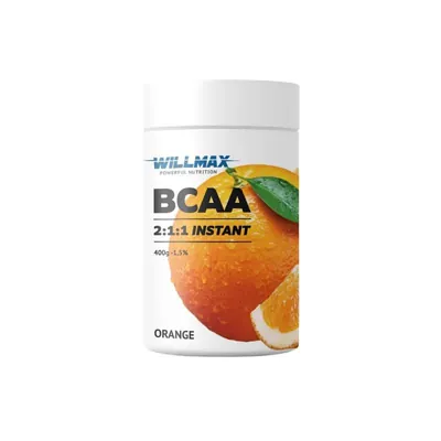 Амінокислоти BCAA Willmax BCAA 2:1:1 Instant апельсин, 400 г