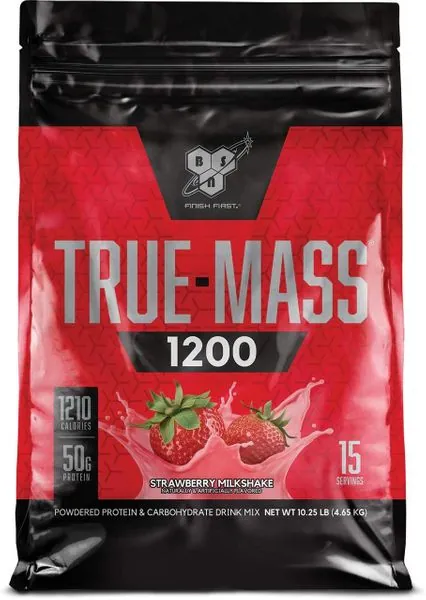 Гейнер BSN True Mass 1200 полуничний молочний коктейль, 4,65 кг