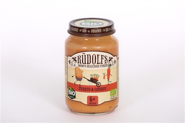 Пюре овощное Rudolfs Морковь и картофель, 190 г
