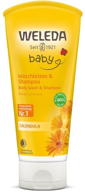 Шампунь-гель детский Weleda Baby Calendula Календула для волос и тела, 200 мл