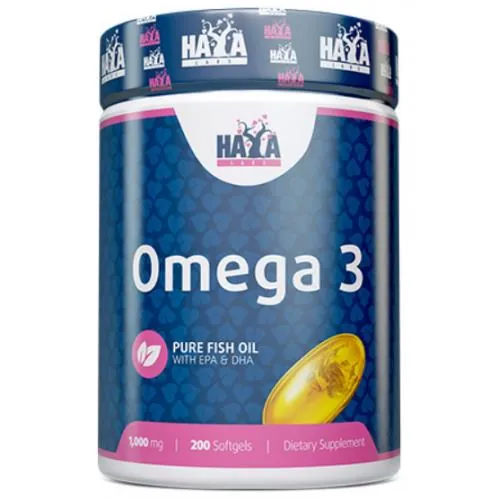 Омега 3 Haya Labs Omega-3 1000 мг, 200 гелевих капсул