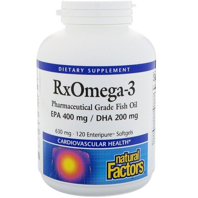Рыбий жир Омега 3 Natural Factors Rx Omega-3, 120 капсул