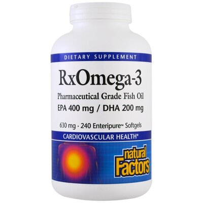 Рыбий жир Омега 3 Natural Factors Rx Omega-3, 240 капсул