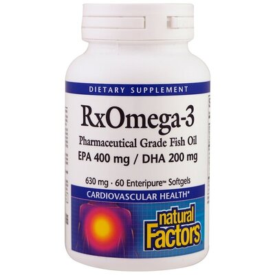 Рыбий жир Омега 3 Natural Factors Rx Omega-3, 60 капсул