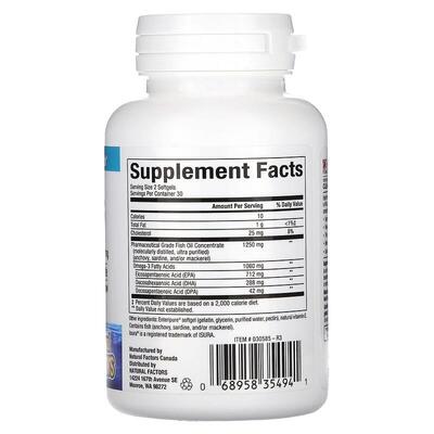 Рыбий жир Омега 3 Natural Factors Rx Omega-3 Mini-Gels, 60 капсул
