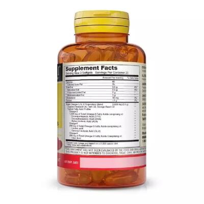 Омега 3-6-9 Mason Natural Omega 3-6-9 1200 мг Fish, Flax & Borage Oils, 60 гелевых капсул