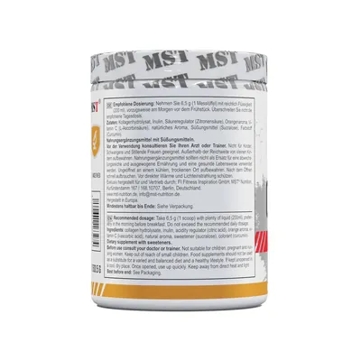 Колаген + вітамін С MST Nutrition Collagen + Vitamin C апельсин, 77 порцій, 500,5 г