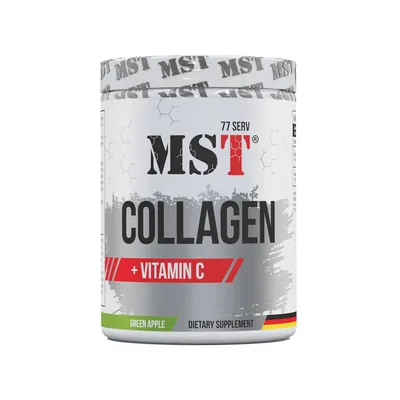 Колаген + вітамін С MST Nutrition Collagen + Vitamin C зелене яблуко, 77 порцій, 500,5 г
