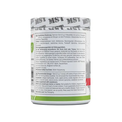 Колаген + вітамін С MST Nutrition Collagen + Vitamin C зелене яблуко, 77 порцій, 500,5 г