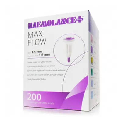 Ланцети Haemolance Plus MAX FLOW Т420 автоматичне лезо 1.5 мм, прокол 1,6 мм, 200 штук