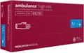 Рукавички оглядові Mercator Ambulance High Risk латексні непудровані, розмір М, нестерильні, сині, пара