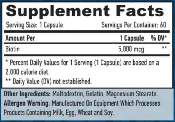 Біотин Haya Labs Biotin 5000 мкг капсули №60