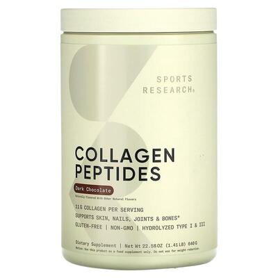 Колаген пептиди Sports Research Collagen Peptides зі смаком шоколаду, 640 г