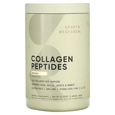 Колаген пептиди Sports Research Collagen Peptides зі смаком ванілі, 480 г