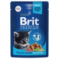 Корм влажный для котят Brit premium Pouches chicken chunks for kitten с курицей, 100 г