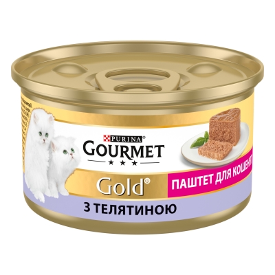 Корм вологий для кошенят Purina Gourmet Gold Паштет з телятиною, 85 г
