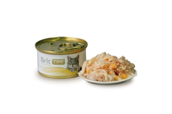 Корм влажный для кошек Brit Care Chicken Breast куриная грудка, 80 г