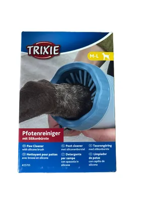 Лапомийка Trixie 25705 для собак силіконова синя, розмір М/L (10х15х10 см)