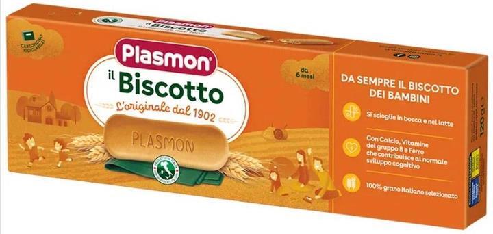 Печиво Plasmon Дитяче пшеничне, з 6 місяців, 120 г