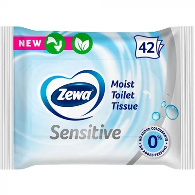 Туалетний папір вологий Zewa Sensitive, 42 шт