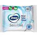 Туалетная бумага влажная Zewa Sensitive, 42 штуки