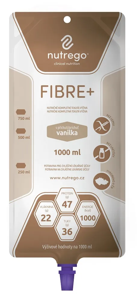 Ентеральне харчування Nutrego Fibre+ для дорослих і дітей від 3 років, нейтральний смак, 1000 мл