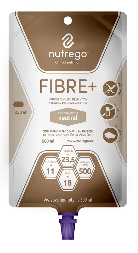 Ентеральне харчування Nutrego Fibre+ для дорослих і дітей від 3 років, нейтральний смак, 500 мл