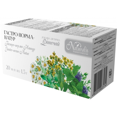Фіточай Naturalis Гастро-норма-натур з ісландським мохом по 1,5 г №20 у філ.-пак.
